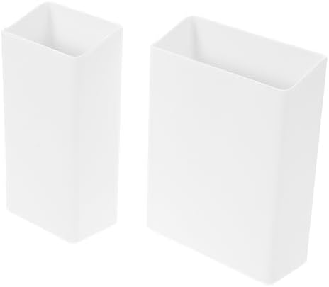GLEAVI 2pcs Wall Mounted Toothbrush Holder Bathroom Organizer No Drilling