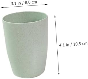 4-Piece Wheat Straw Mouth Wash Toothbrush Cup Holder Set