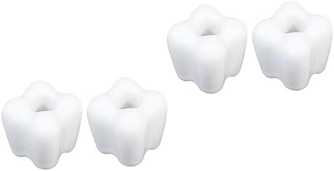 4-Piece Tooth Shaped Toothbrush Holder for Kids White