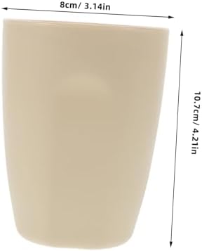 Beaupretty Simple Beige Toothbrush Cup Portable Rinsing Mug