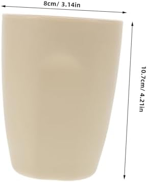 Beatifufu Simple Beige Toothbrush Cup Portable Travel Tumbler