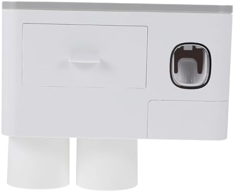 Wall-Mounted Family Toothbrush Holder With Automatic Toothpaste Squeezer