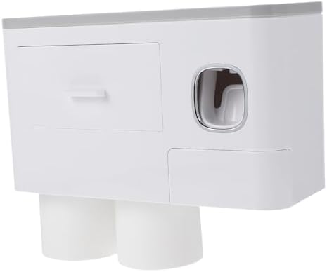 Luxshiny 1Set Wall Mounted Toothbrush Holder with Storage Easy Install Bathroom Organizer