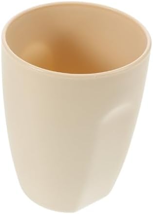 Beatifufu Simple Beige Toothbrush Cup Portable Travel Tumbler