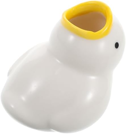 Beaupretty Cute Cartoon Duck Toothbrush Organizer - Space Saving Ceramic Bath Organizer