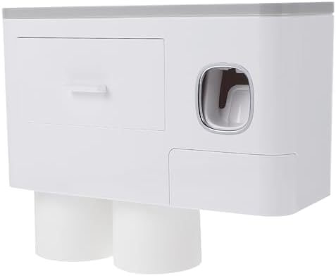 LIFKOME - Easy Mount Wall Toothbrush Holder with Storage Cup