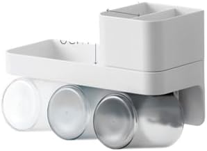 Wall-Mounted Toothbrush Holder Gray Storage Box Bathroom Accessory