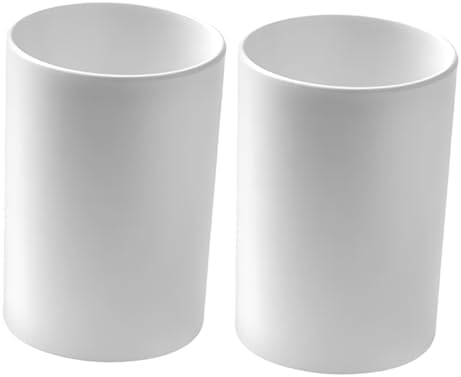 Stylish Reusable Double Toothbrush Holder Cups for Bathroom Kitchen Use Unbreakable Safe