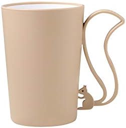 Creative Squirrel Handle Gargle Cup Non-toxic Wooden Toothbrush Holder White