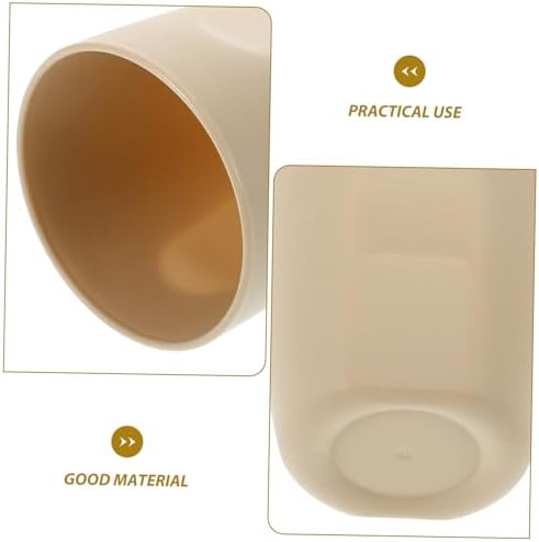 Beatifufu Simple Beige Toothbrush Cup Portable Travel Tumbler