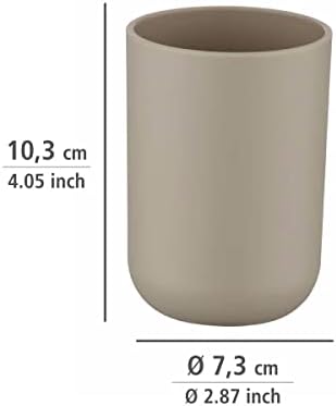 High-Quality Taupe Plastic Toothbrush Tumbler Unbreakable Durable