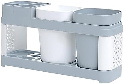 Amosfun Suction Cup Toothbrush Holder with 5 Slots