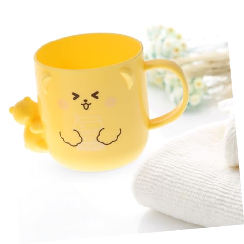 Adorable Bear Toothbrush Cup for Mouthwash 2-Piece Set