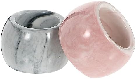 ABOOFAN 2Pcs Marble Ceramic Toothbrush Holder for Bathroom Storage
