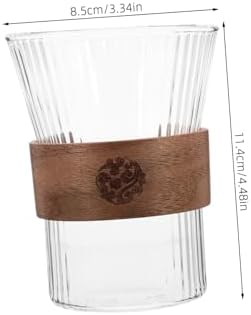 Glass-Elegant Reusable Toothbrush Holder with 250ml Capacity and Metal Base