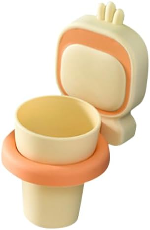 Labrimp 1set Toothbrush Cup Creative Bathroom Holder No Drill Wall-Mounted Design