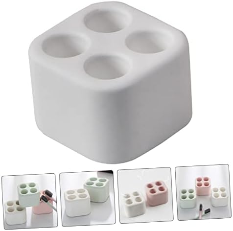 Compact White Diatomite Toothbrush Holder