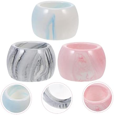 3Pcs Ceramic Electric Toothbrush Holder Marbling Design for Bathroom