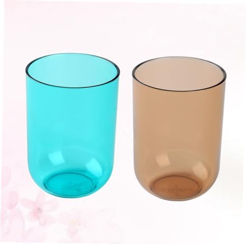 Ergonomic Clear Toothbrush Mug Set for Adults