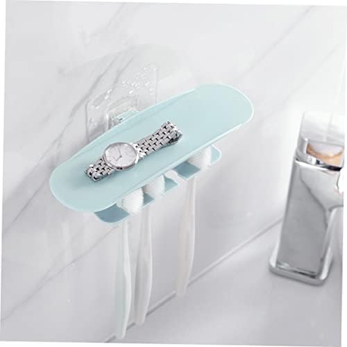 2-Piece Wall-Mounted Toothbrush Holder Organizer with Punch Design