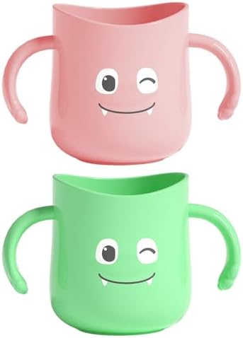 2-Piece Kids Toothbrush Cups Holder with Dinosaur Pattern