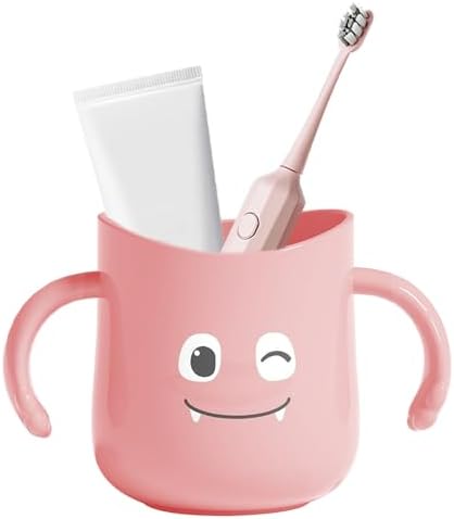 2-Piece Kids Toothbrush Cups Holder with Dinosaur Pattern