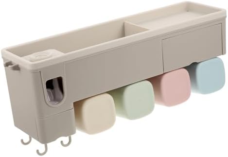 Elegant Wall-Mounted Toothbrush Holder with Automatic Dispenser