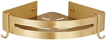 Wall-Mounted Shower Caddy Space-Saving Organizer Brushed Gold