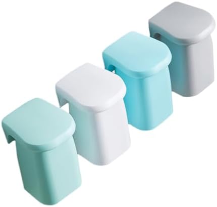4-Piece Non-Marking Wall-Mounted Toothbrush Cup Set