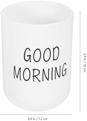 MAGICLULU Sleek White Toothbrush Holder with Frosted Finish