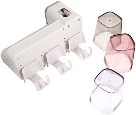 Amosfun Multi-Functional Wall-Mounted Toothbrush and Toothpaste Holder