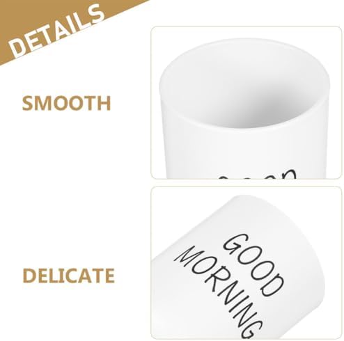 MAGICLULU Sleek White Toothbrush Holder with Frosted Finish