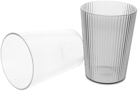 2-Piece Clear Plastic Toothbrush Mouthwash Holder for Bathroom Use