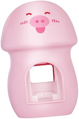 Adorable Pink Toothbrush Holder Wall-Mounted Automatic Toothpaste Squeezer