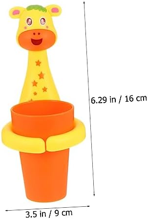 PRETYZOOM 2-Sets Animated Animal Toothbrush Holder for Bathroom