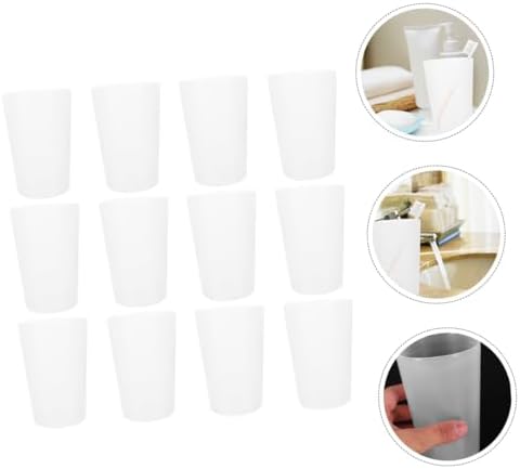 Stylish 12-Pack Reusable Bathroom Cups for Home Travel
