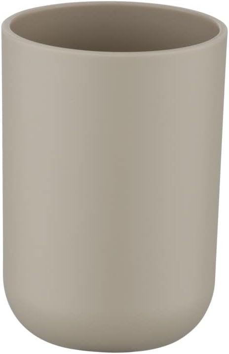 High-Quality Taupe Plastic Toothbrush Tumbler Unbreakable Durable