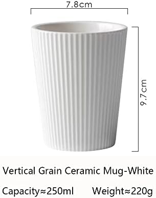 Simple Vertical Pattern Ceramic Wash Cup for Mouthwash - Home Hotel Brush Holder
