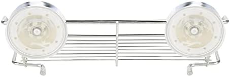 Wall-Mounted Dual-Sucker Organizer Durable Space-Saving