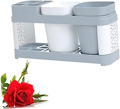 Dual-Holder Toothbrush Toothpaste Organizer