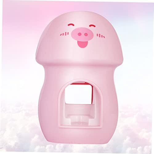 Adorable Pink Toothbrush Holder Wall-Mounted Automatic Toothpaste Squeezer