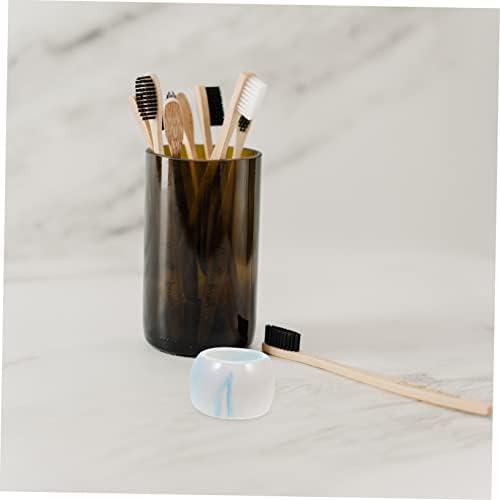 3Pc Marble Ceramic Electric Toothbrush Holder Organizer - Stylish Space Saving Easy to Clean