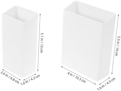 GLEAVI 2pcs Wall Mounted Toothbrush Holder Bathroom Organizer No Drilling