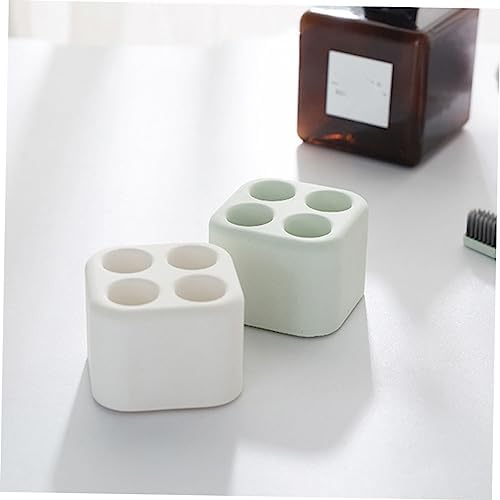 Compact White Diatomite Toothbrush Holder