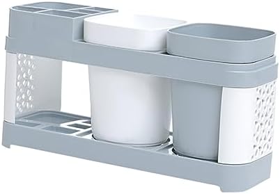5 Slot Bathroom Organizer - Easy Toothpaste Toothbrush Storage
