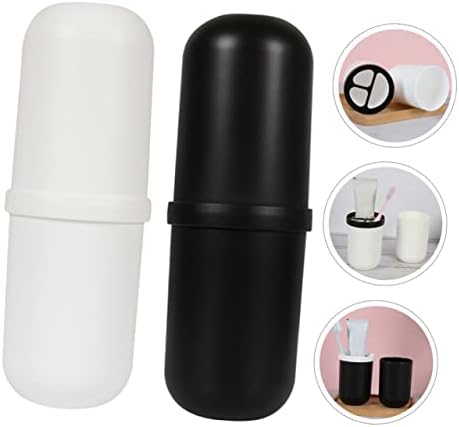 2-Piece Compact Travel Toothbrush Holder