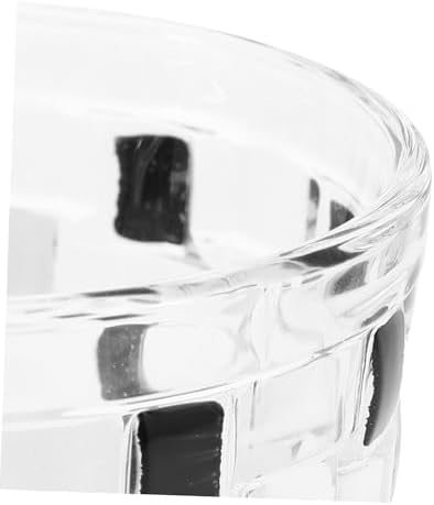 Elegant Checkerboard Glass Toothbrush Holder