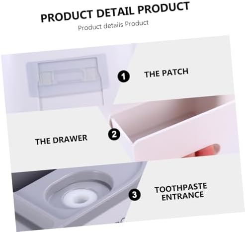 1Pc Wall Mounted Toothbrush Rack with Automatic Toothpaste Dispenser