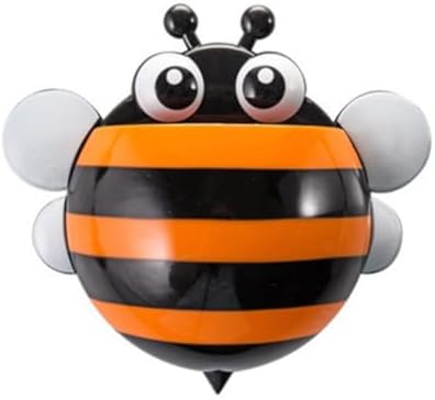 4-Piece Cartoon Bee Toothbrush Holder Suction Cup Organizer for Boys