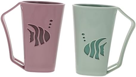 Double Trouble Toothpaste Toothbrush Tumbler Cups Set with 2 Reusable Modern Design